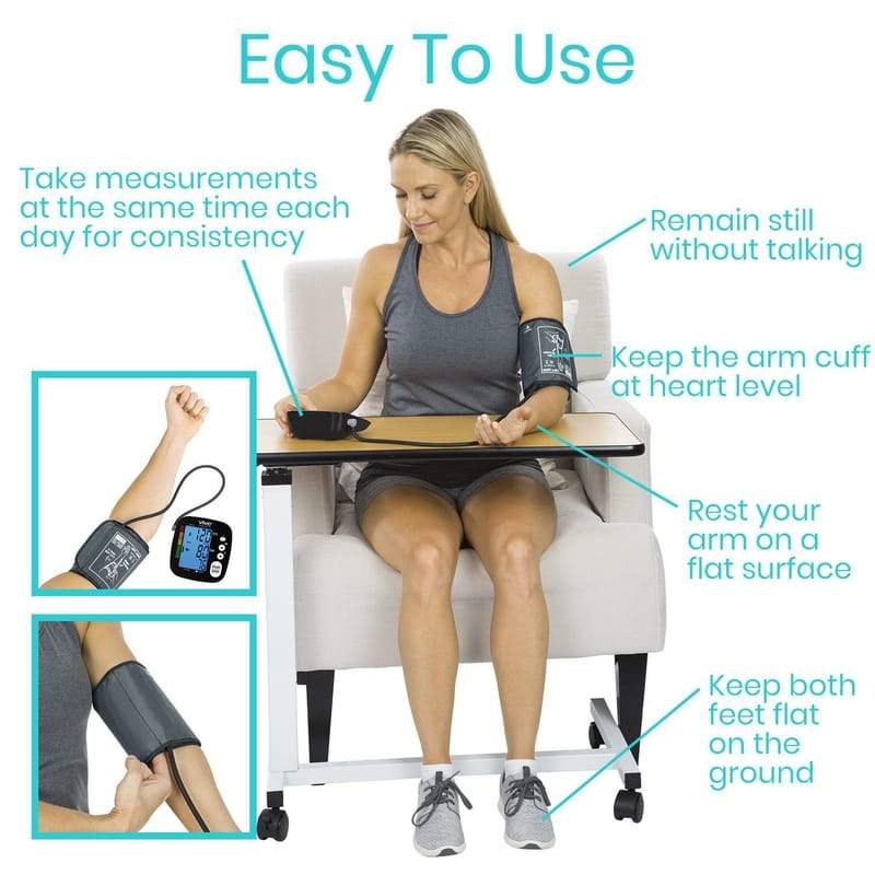 Vive Health Upper Arm Precision Blood Pressure Monitor with XL LCD Screen - primehubstore.shop Blood Pressure Monitors