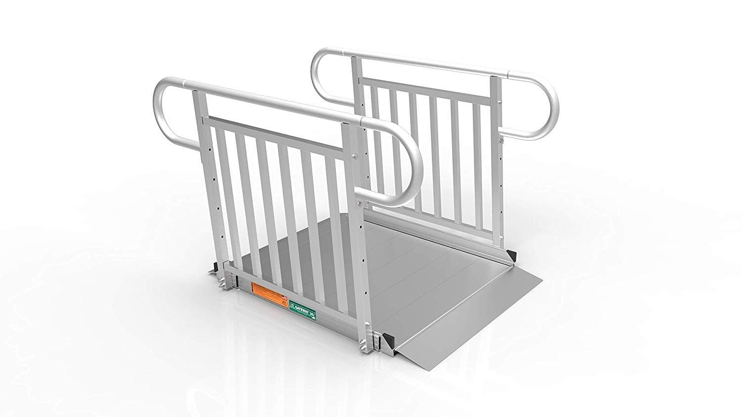EZ-ACCESS Gateway 3G Portable Solid Surface Mobility Ramps with Vertical Picket Handrails - primehubstore.shop Mobility Ramps