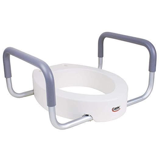 Carex Raised Toilet Seat With Handles - For Elongated Toilets - Adds 3.5 Inches - primehubstore.shop Raised Toilet Seats