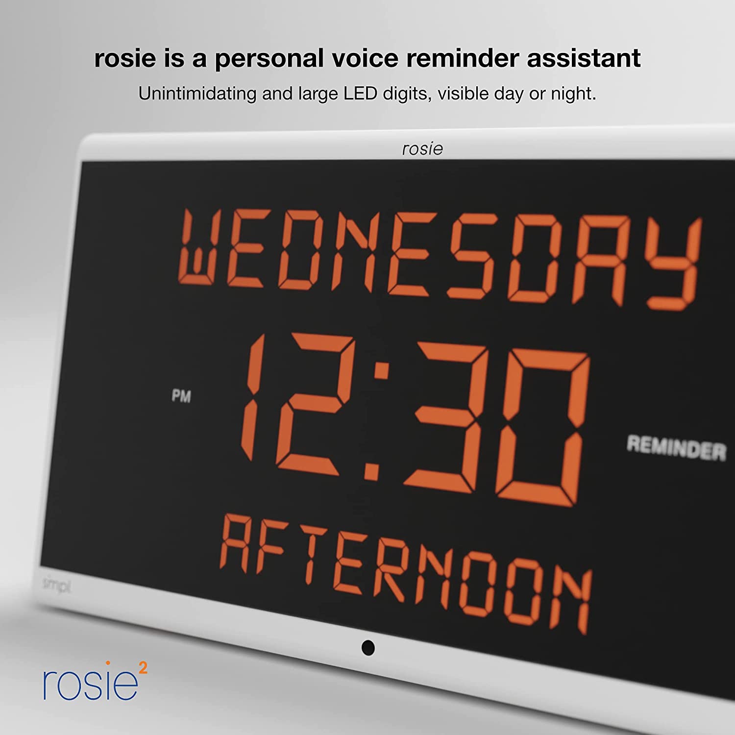 Reminder Rosie 2.0 Stress Free Alarm Clock That Responds To Verbal Personal Voice Commands - primehubstore.shop Alzheimer Aids