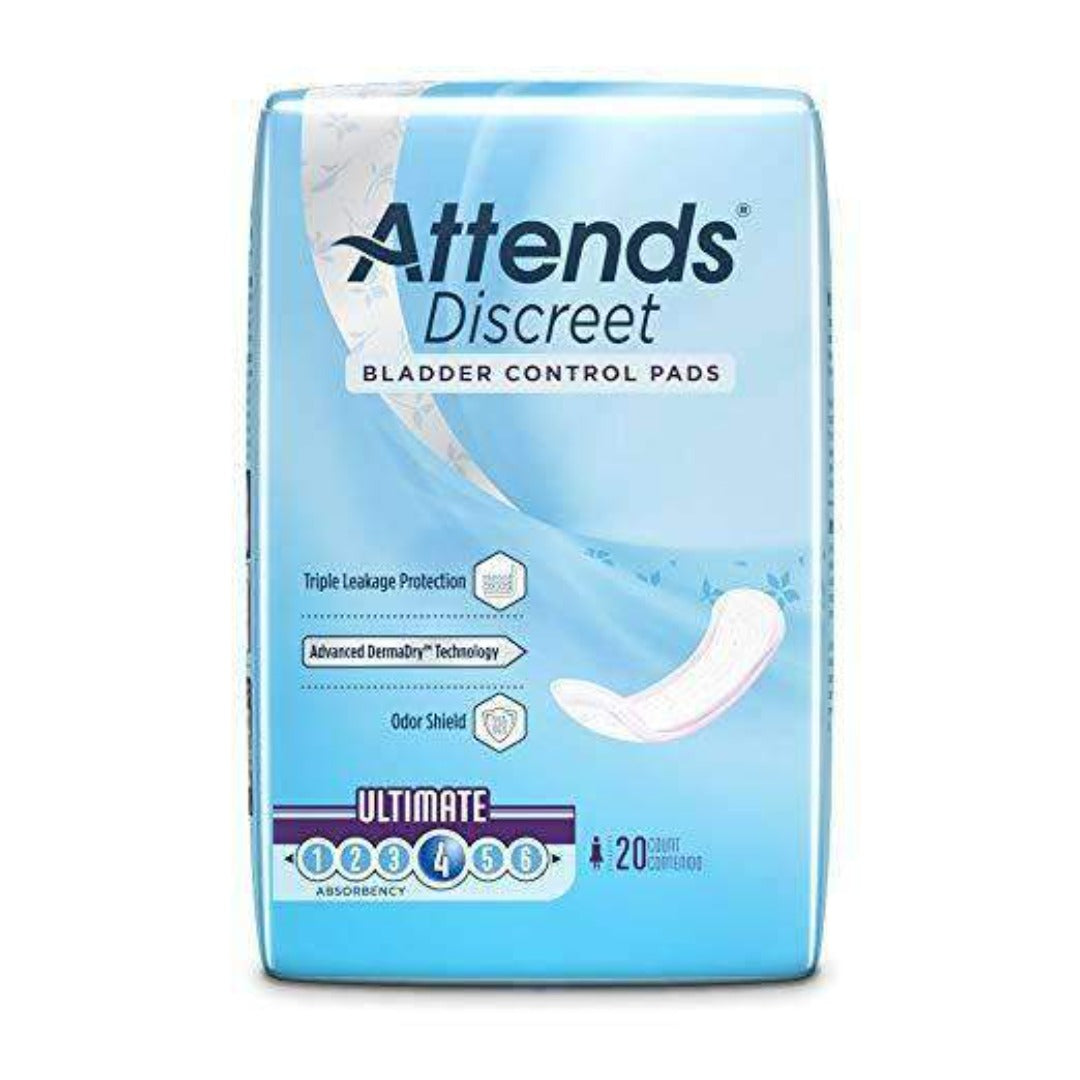 Attends Discreet Incontinence Care Women's Bladder Control Pads with Advanced DermaDry Technology - primehubstore.shop Incontinence