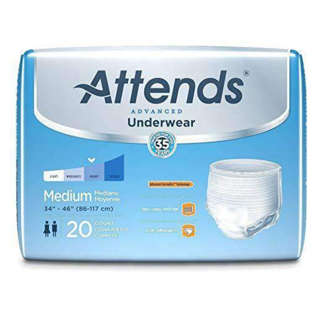 Attends Advanced Protective Underwear with Advanced DermaDry Technology for Adult Incontinence Care - primehubstore.shop Incontinence
