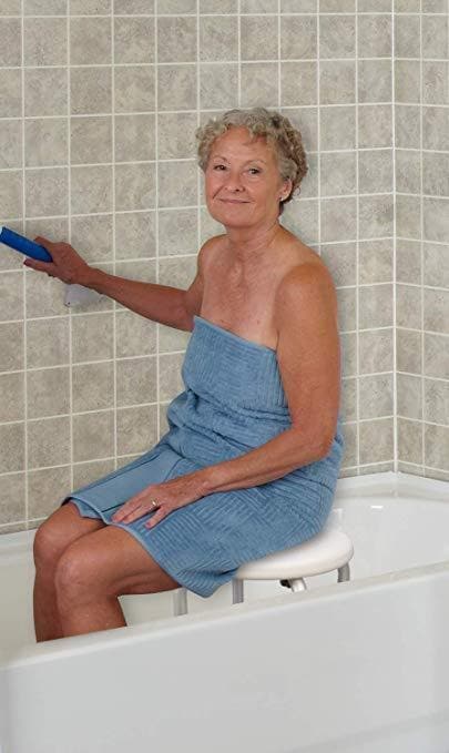 Carex Compact Shower Stool - Adjustable Height Bath Stool and Shower Seat - primehubstore.shop Bath Stool