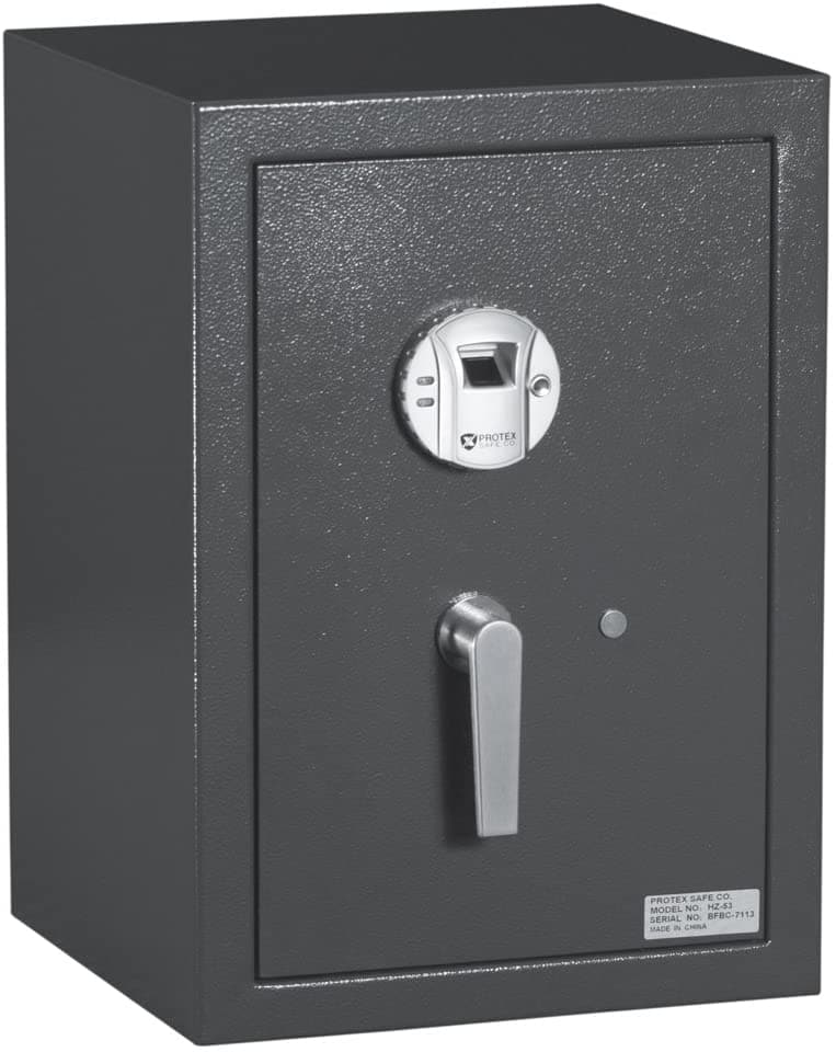 Protex Biometric Burglary Heavy Duty Security Safe with 2 Shelves HZ-53 - primehubstore.shop Security Safes