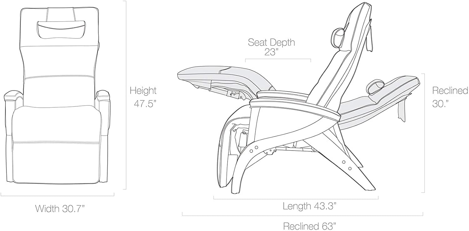 Svago ZGR Newton SV-630 Dual Power Infinite Position Zero Anti Gravity Recliner Chair with Heat and Air Massage - primehubstore.shop Recliners