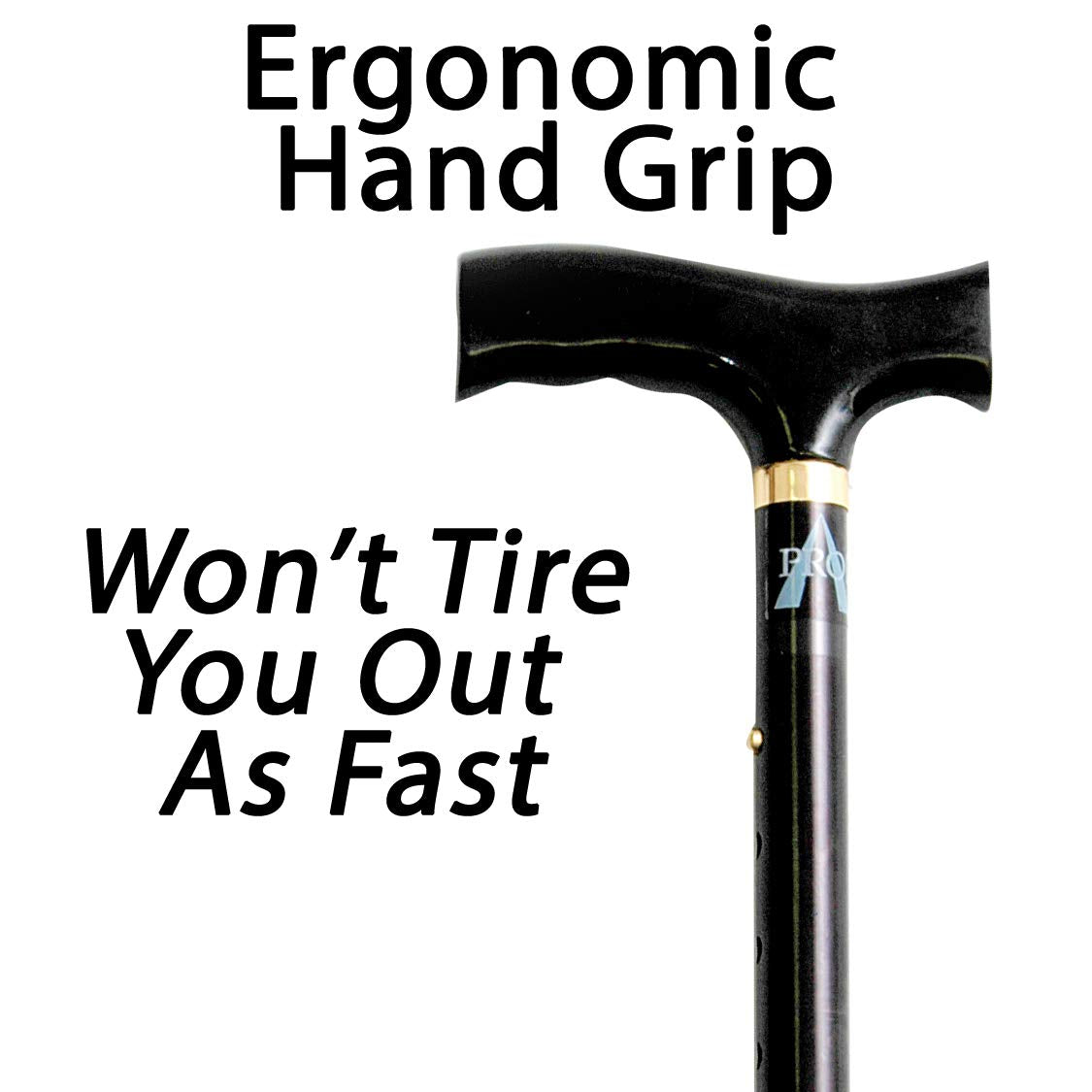 ProBasics Adjustable Folding Cane - Walking Cane For Men and Women - Black - primehubstore.shop Canes