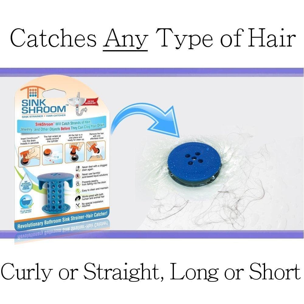 SinkShroom The Revolutionary Sink Drain Protector Hair Catcher/Strainer/Snare - primehubstore.shop Bathroom Accessories