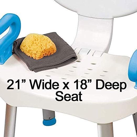 Carex Folding Portable Premium Shower Chair with Backrest & Handles - primehubstore.shop Bath Benches & Seats