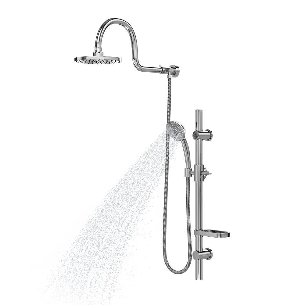 Pulse ShowerSpas Aqua Rain Shower System with 8" Rain Showerhead and 5-Function Hand Shower - primehubstore.shop Shower Systems