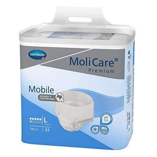 MoliCare Premium Mobile Adult Unisex Underwear - Moderate Absorbency Case of 56 - primehubstore.shop Incontinence