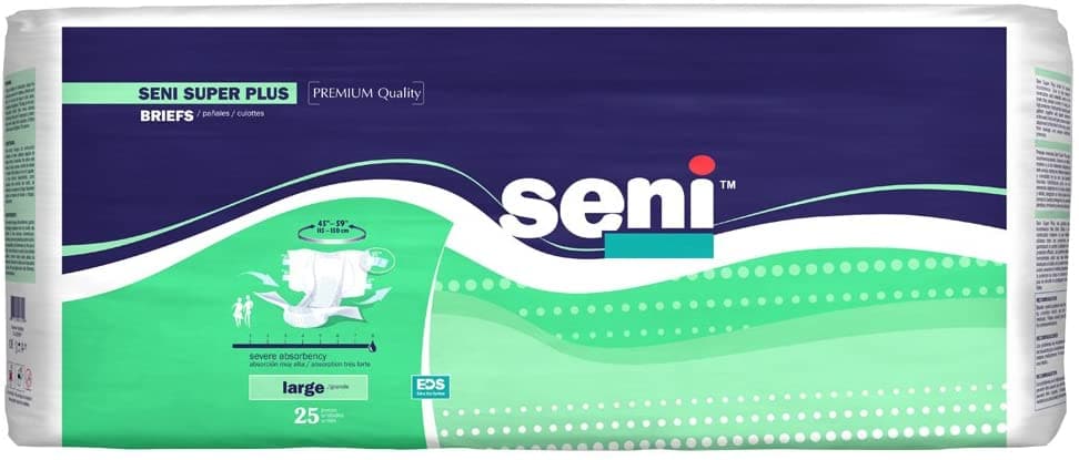 Seni Super Plus Premium Quality Unisex Briefs- Heavy Absorbency - Case of 75 - primehubstore.shop Briefs