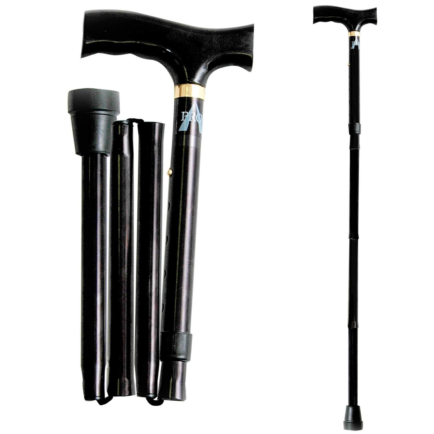 ProBasics Adjustable Folding Cane - Walking Cane For Men and Women - Black - primehubstore.shop Canes