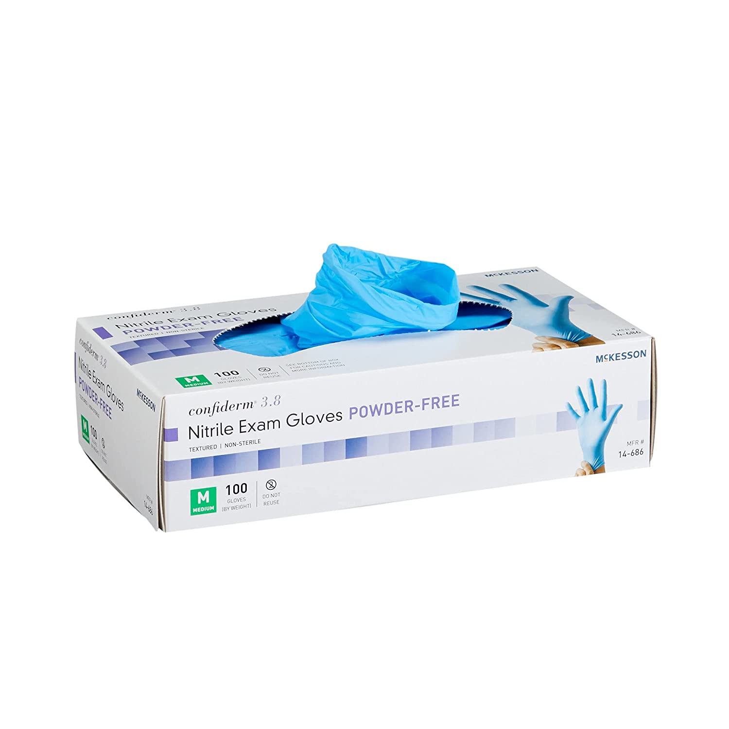 McKesson Confiderm® Nitrile Exam Gloves - NonSterile Standard Cuff Length - primehubstore.shop Nitrile Gloves