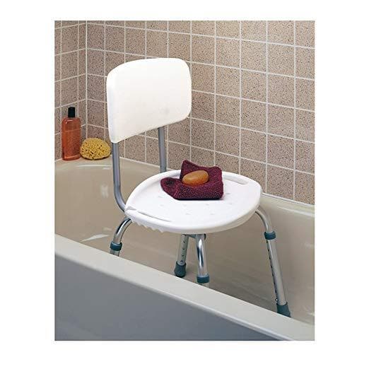 Carex Bath and Shower Seat with Back- Lightweight & Height Adjustable - primehubstore.shop Bath Benches & Seats