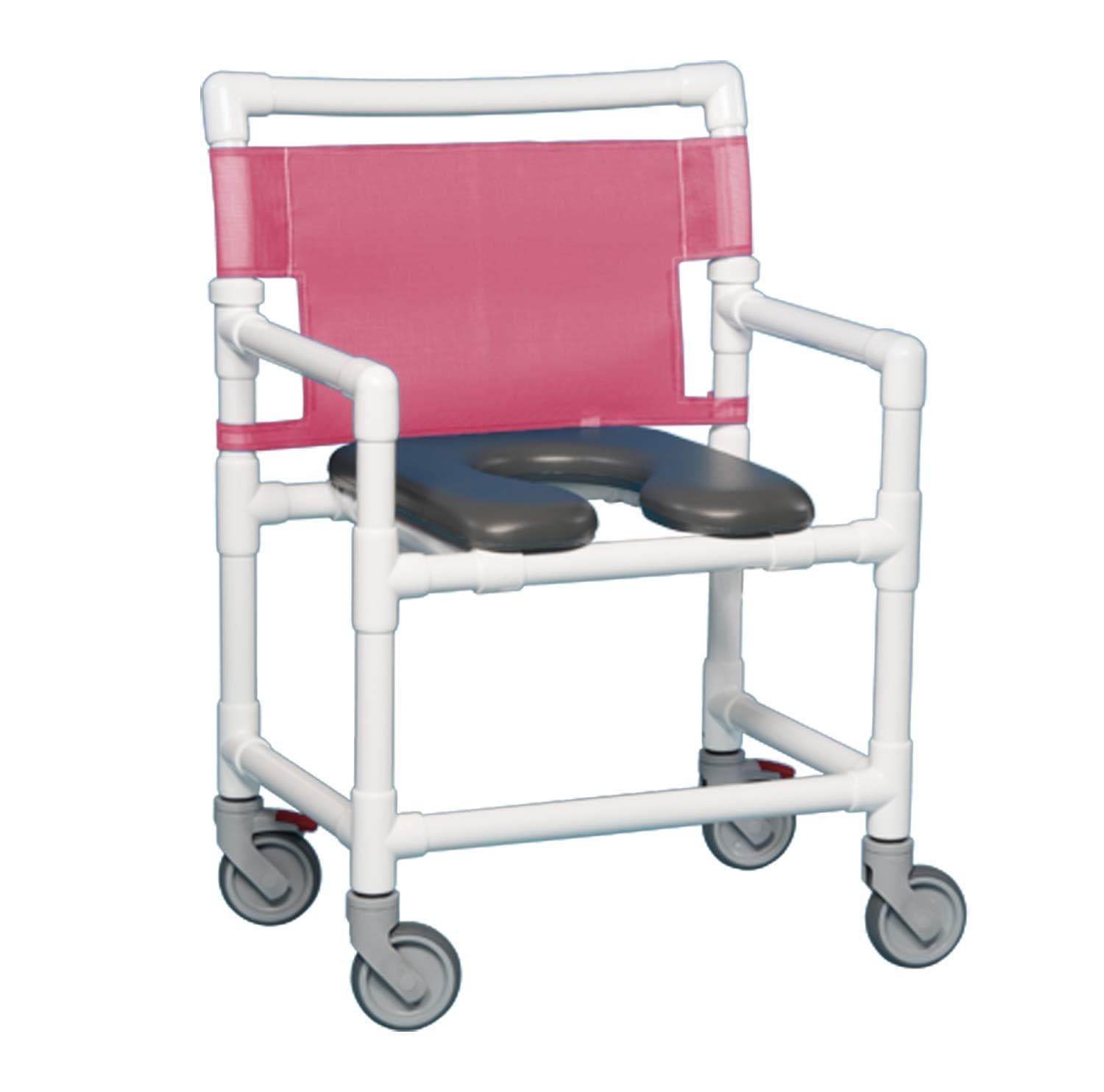 IPU Oversize Bariatric Extra Wide Rolling PVC Shower Chair Commode - primehubstore.shop PVC Shower Chairs