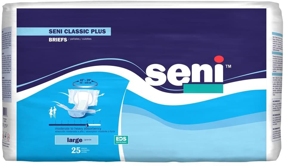 Seni Classic Plus Unisex Briefs - Heavy Absorbency - Case of 100 - primehubstore.shop Briefs