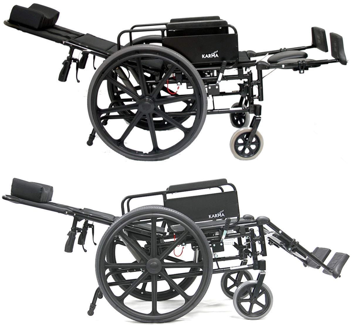 Karman Healthcare KM5000 Ultralight Reclining Transport Wheelchair - primehubstore.shop Wheelchairs