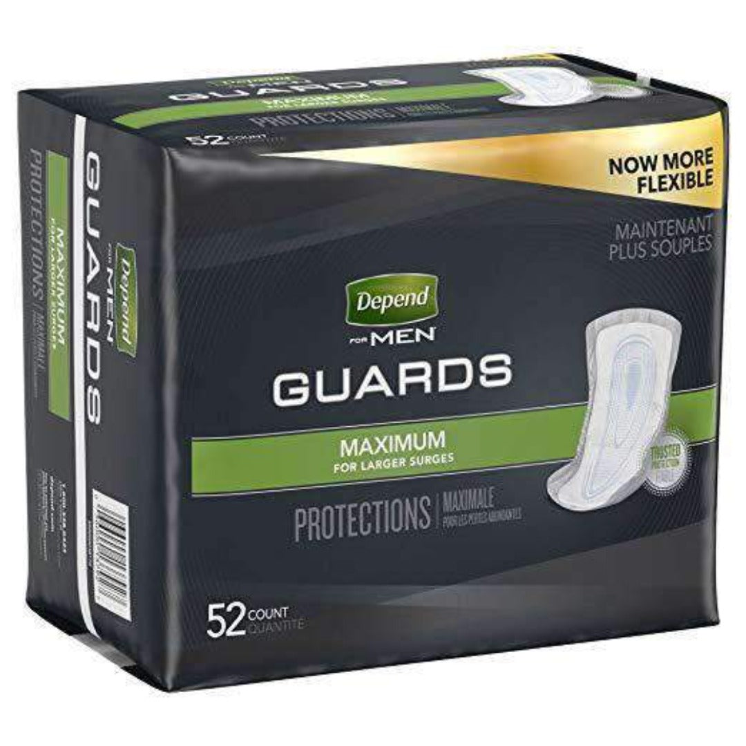 Depend Incontinence Men Guards Maximum Absorbency For Bladder Control - Case of 104 - primehubstore.shop Guards