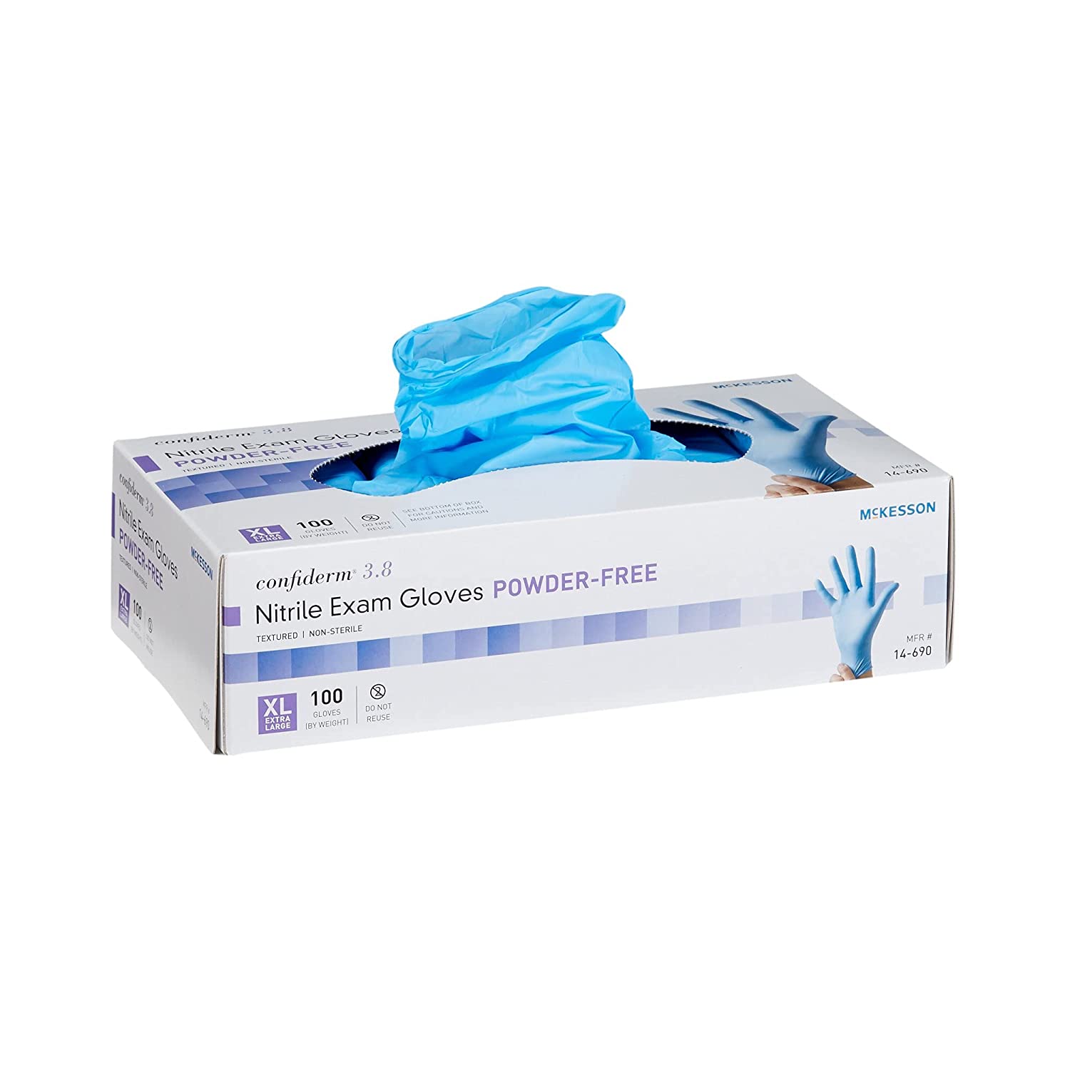 McKesson Confiderm® Nitrile Exam Gloves - NonSterile Standard Cuff Length - primehubstore.shop Nitrile Gloves