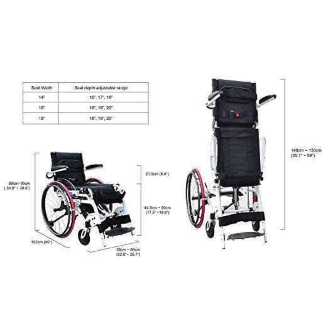 Foldawheel Pegasus II Lightest Standing Semi Powered Portable Wheelchair - Only Weighs 77 lbs - primehubstore.shop Power Chairs