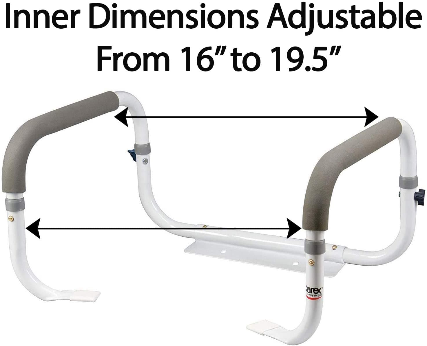 Carex Toilet Safety Frame with Adjustable Width - Easy Installation - primehubstore.shop Toilet Safety Frames