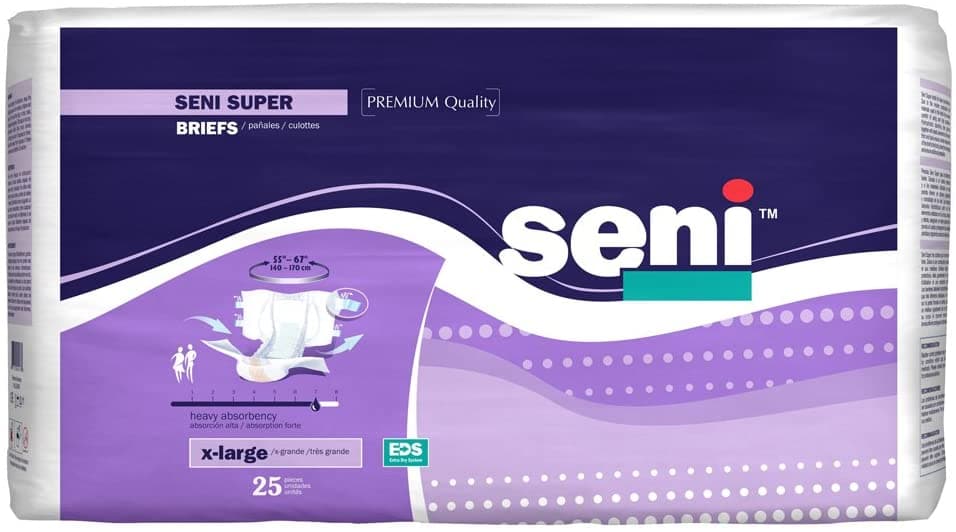 Seni Super Premium Quality Unisex Briefs - Heavy Absorbency - Case of 75 - primehubstore.shop Briefs