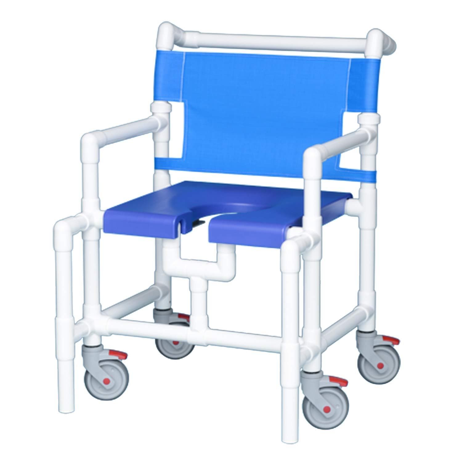 IPU Over-Size PVC Bariatric Rolling Shower Chair with Commode Opening - primehubstore.shop PVC Shower Chairs