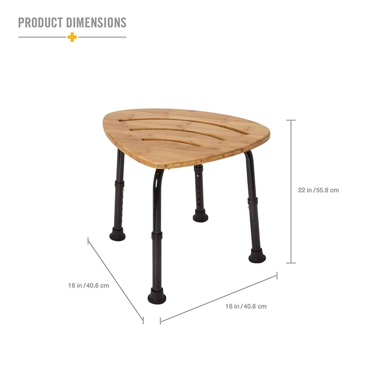 DMI Bamboo Bath Spa Bench and Corner Shower Stool - primehubstore.shop Bath Stool