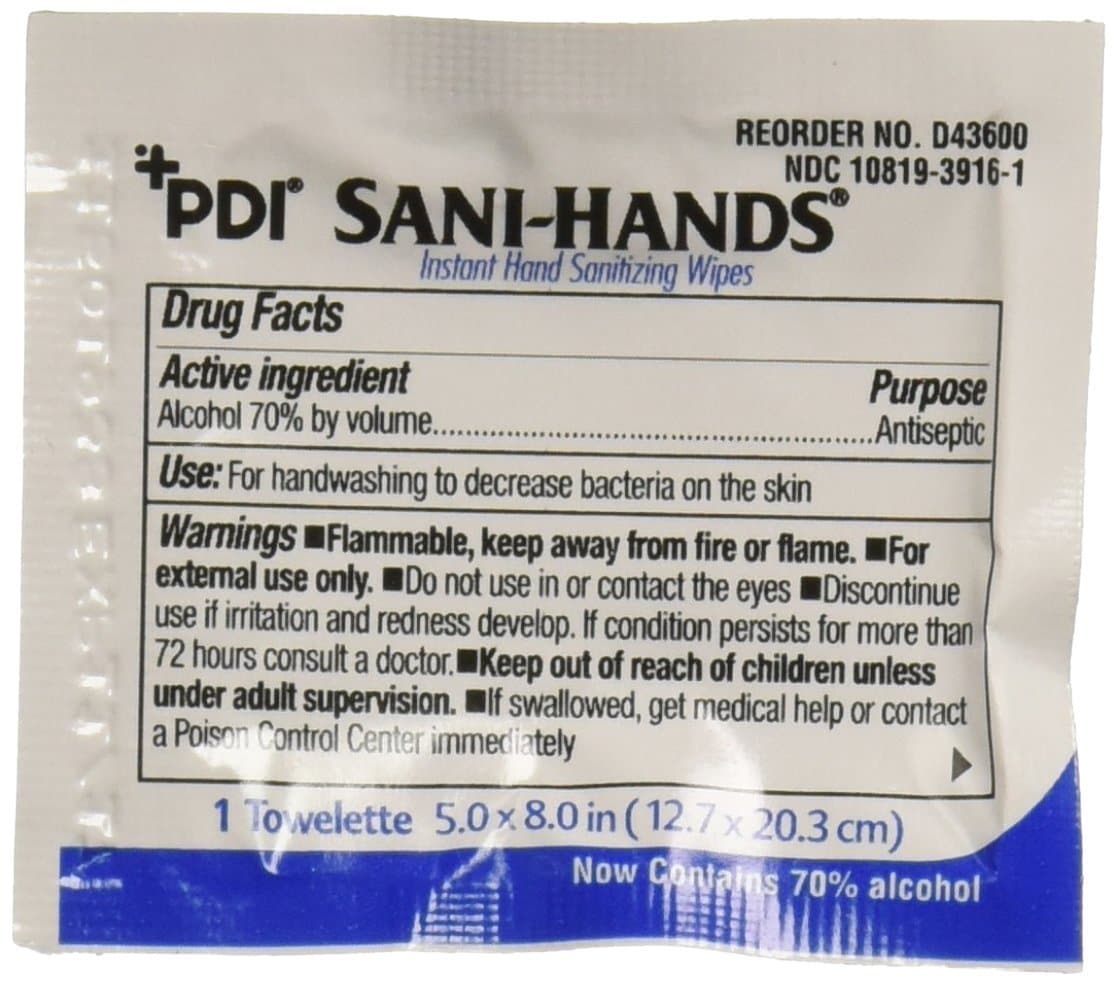 PDI Sani-Hands Instant Hand Sanitizing Wipes - Individually Wrapped - primehubstore.shop Hand Sanitizers