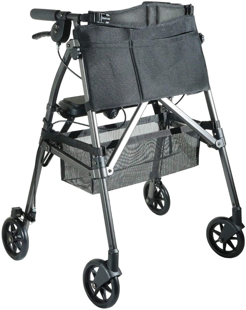 Stander EZ Fold-N-Go Rollator – Lightweight Folding Travel Walker Rollator with 6” Swivel Wheels - primehubstore.shop Rollators