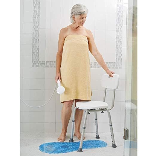 Carex Bath and Shower Seat with Back- Lightweight & Height Adjustable - primehubstore.shop Bath Benches & Seats