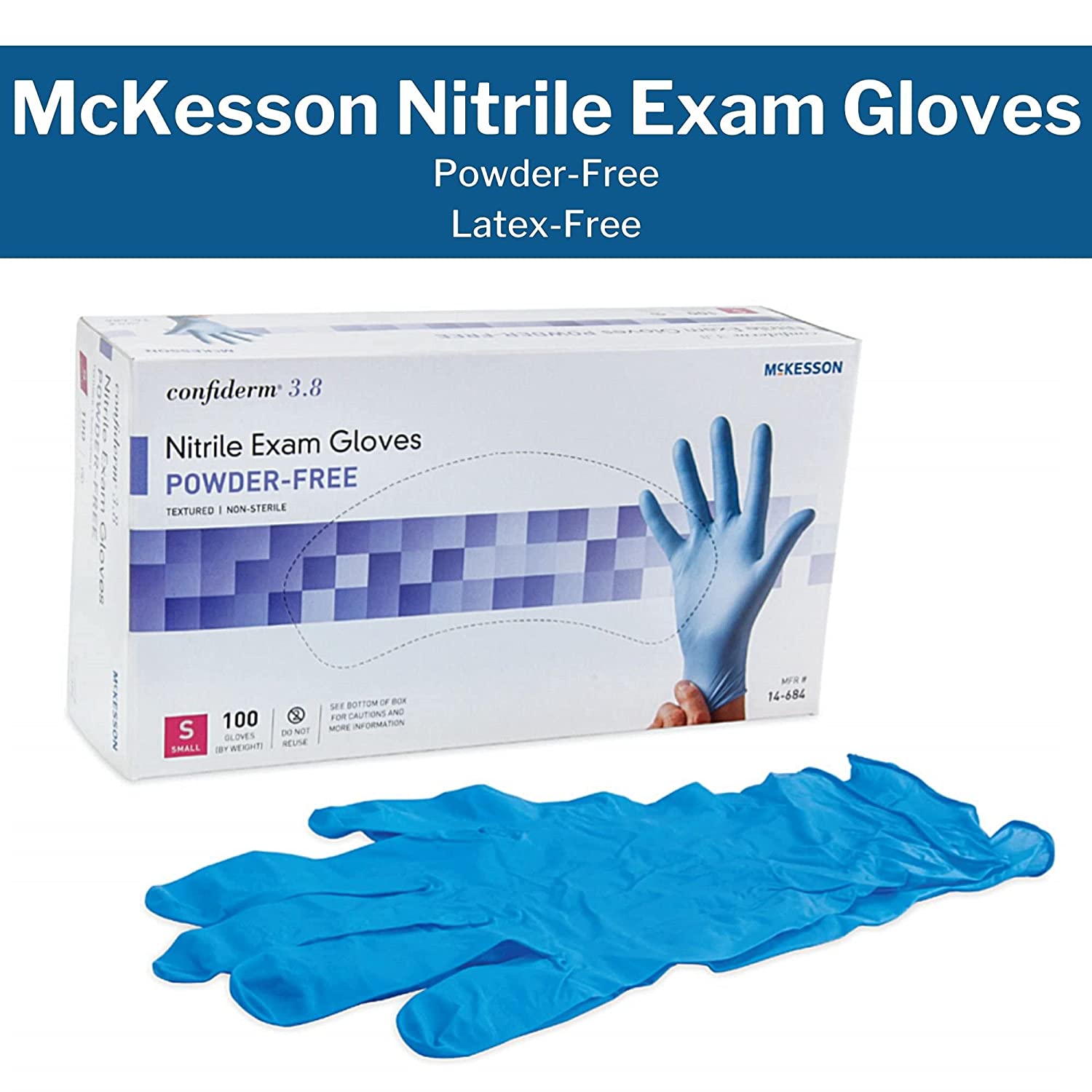 McKesson Confiderm® Nitrile Exam Gloves - NonSterile Standard Cuff Length - primehubstore.shop Nitrile Gloves