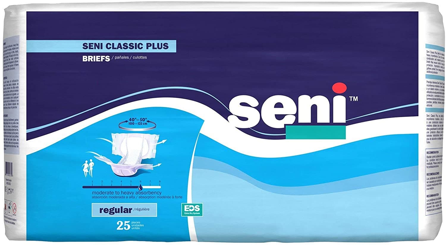 Seni Classic Plus Unisex Briefs - Heavy Absorbency - Case of 100 - primehubstore.shop Briefs