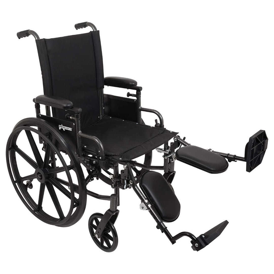 ProBasics Ultra Lightweight Wheelchair - Height Adjustable Seat - Flip Back Desk Arms - primehubstore.shop Wheelchairs
