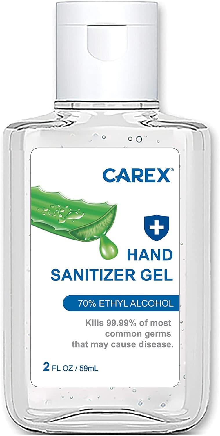 Carex PPE Portable Kit - 2 Pair Gloves, 2 Face Masks, 1 Bottle Sanitizer - primehubstore.shop PPE Kits