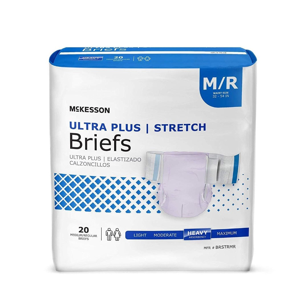 Mckesson Ultra Plus Stretch Tab Closure Unisex Briefs - Heavy Absorbency - primehubstore.shop Incontinence