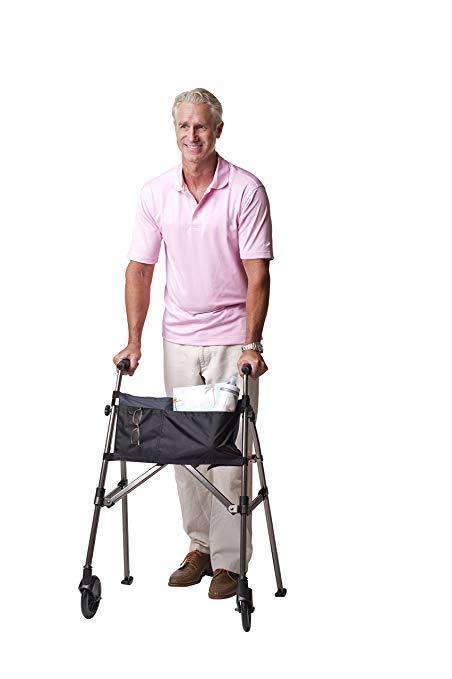 Stander Walker Replacement Organizer Pouch - Removable Nylon 2-Pocket Pouch with Velcro Straps - primehubstore.shop Walker Parts & Accessories