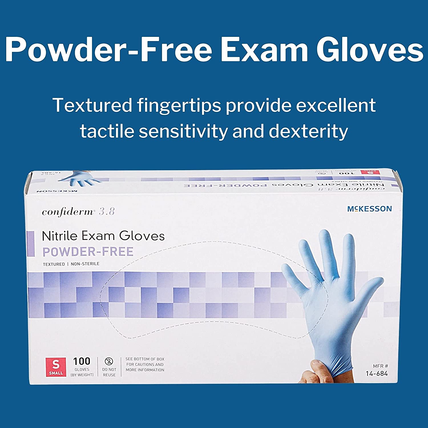 McKesson Confiderm® Nitrile Exam Gloves - NonSterile Standard Cuff Length - primehubstore.shop Nitrile Gloves