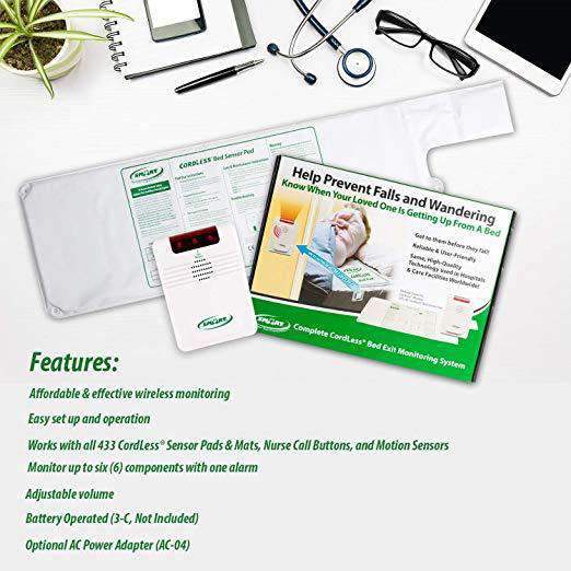 Smart Caregiver Cordless Weight Sensing Chair or Bed Pads -Monitor Also Available - primehubstore.shop Fall Prevention