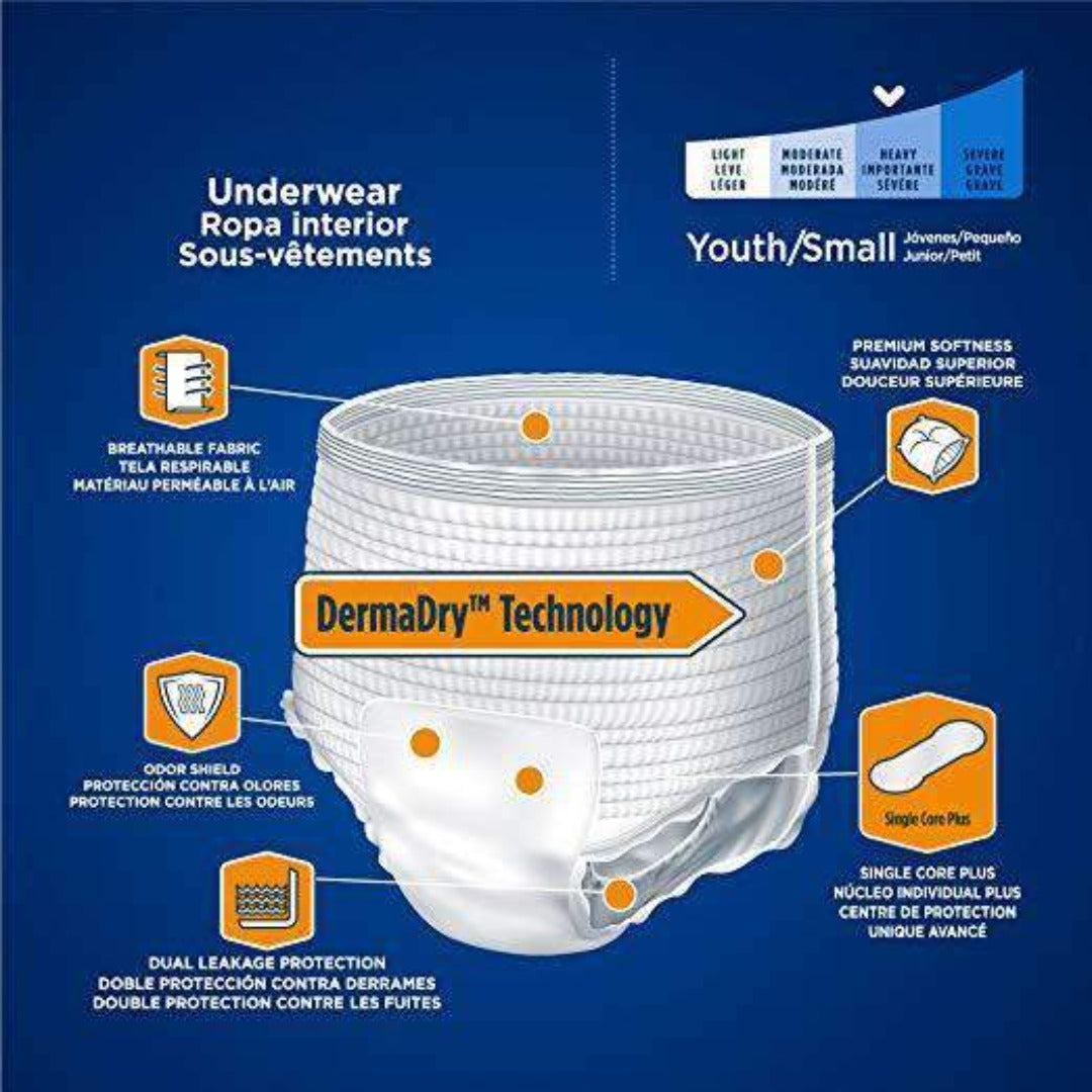 Attends Advanced Protective Underwear with Advanced DermaDry Technology for Adult Incontinence Care - primehubstore.shop Incontinence