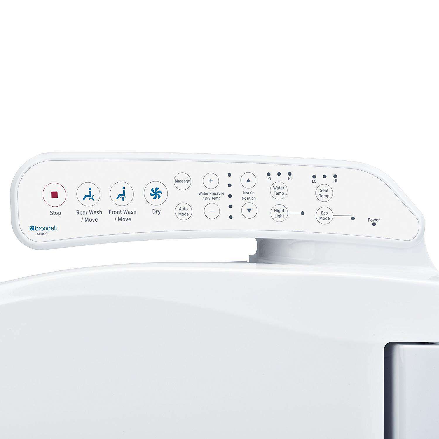 Brondell Swash 400 Bidet Seat with Air Dryer and Stainless-Steel Nozzle – Nightlight & Nozzle Oscillation - primehubstore.shop Bidets