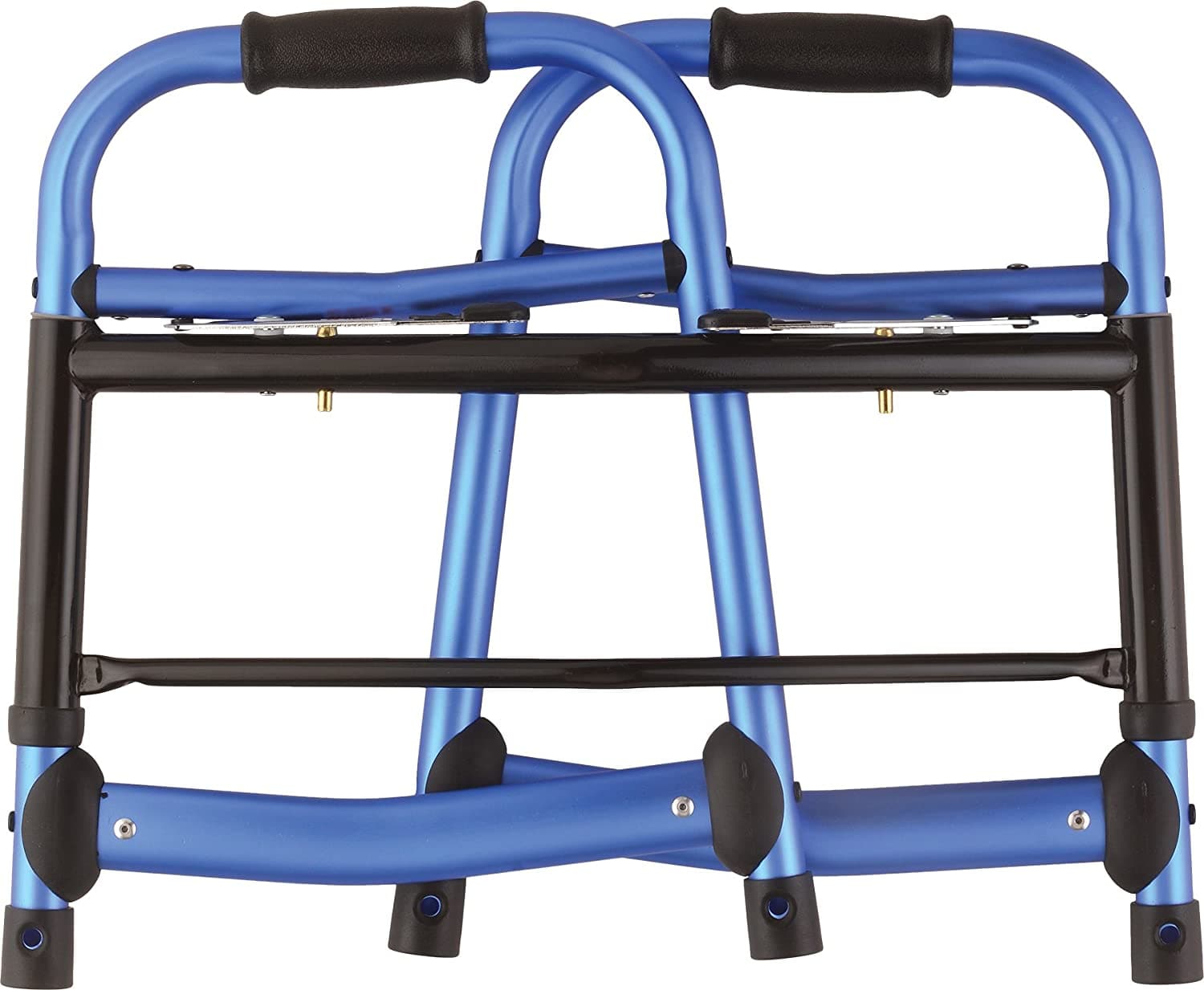 Nova Medical Folding Walker with 5” Front Wheels, Glide Skis and Mobility Bag - Blue - Open Box - primehubstore.shop walkers