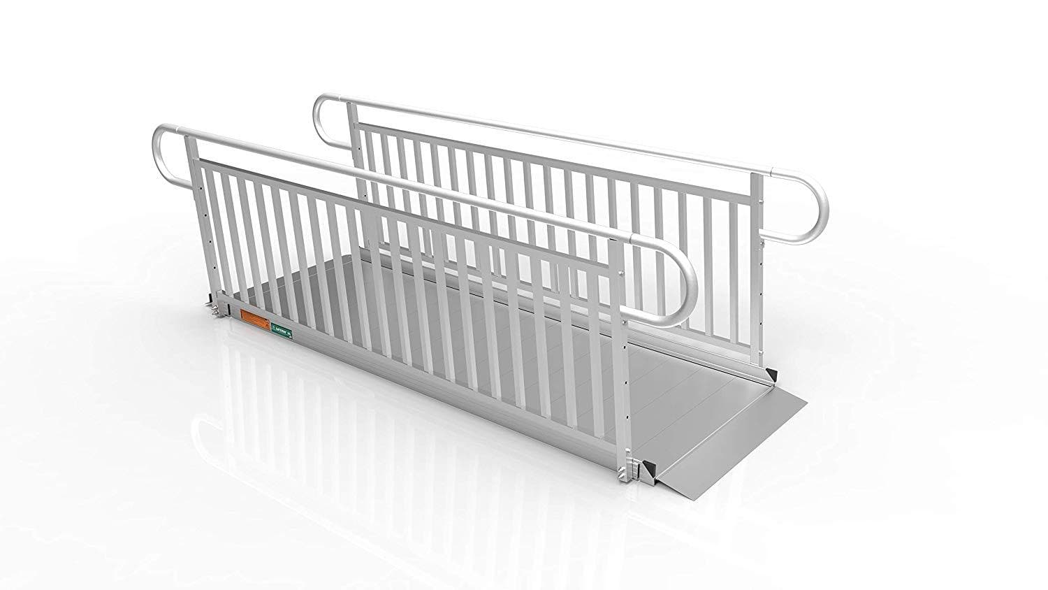 EZ-ACCESS Gateway 3G Portable Solid Surface Mobility Ramps with Vertical Picket Handrails - primehubstore.shop Mobility Ramps