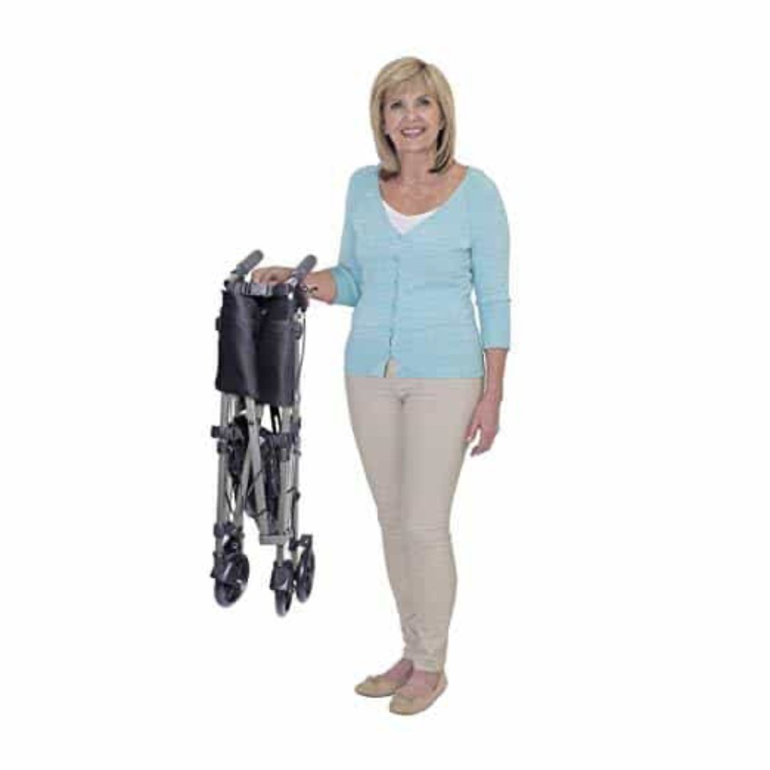 Stander EZ Fold-N-Go Rollator – Lightweight Folding Travel Walker Rollator with 6” Swivel Wheels - primehubstore.shop Rollators