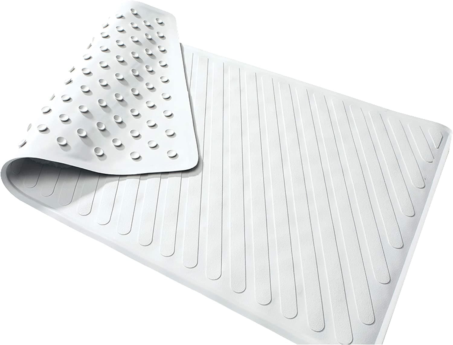 Carex Nonslip Shower and Bathtub Mat - White - 28 x 16 - primehubstore.shop shower mats