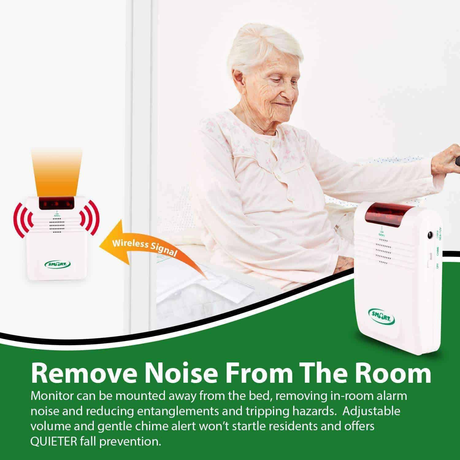Smart Caregiver Cordless Bed Exit Monitoring System Alarm with Bed Pressure Sensing Pad - Help Prevent Falls & Wandering While Unattended - primehubstore.shop Patient Monitors