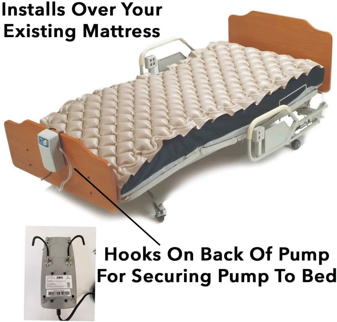 Meridian Alternating Pressure Mattress with Electric Pump - Bed Sore Prevention and Hospital Bed Air Mattress - primehubstore.shop Alternating Pressure Mattresses