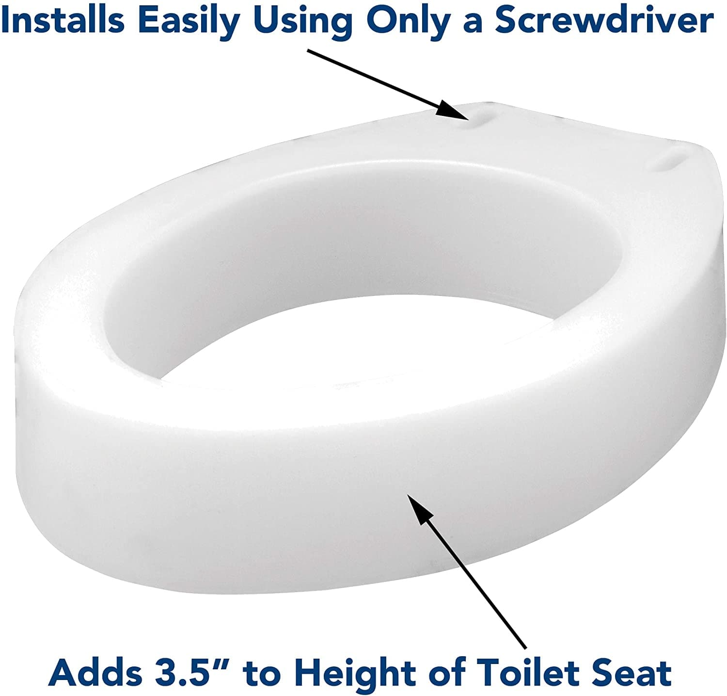 Carex Toilet Seat Risers - Adds 3.5 inches to Toilet Height - primehubstore.shop Toilet Seat Risers