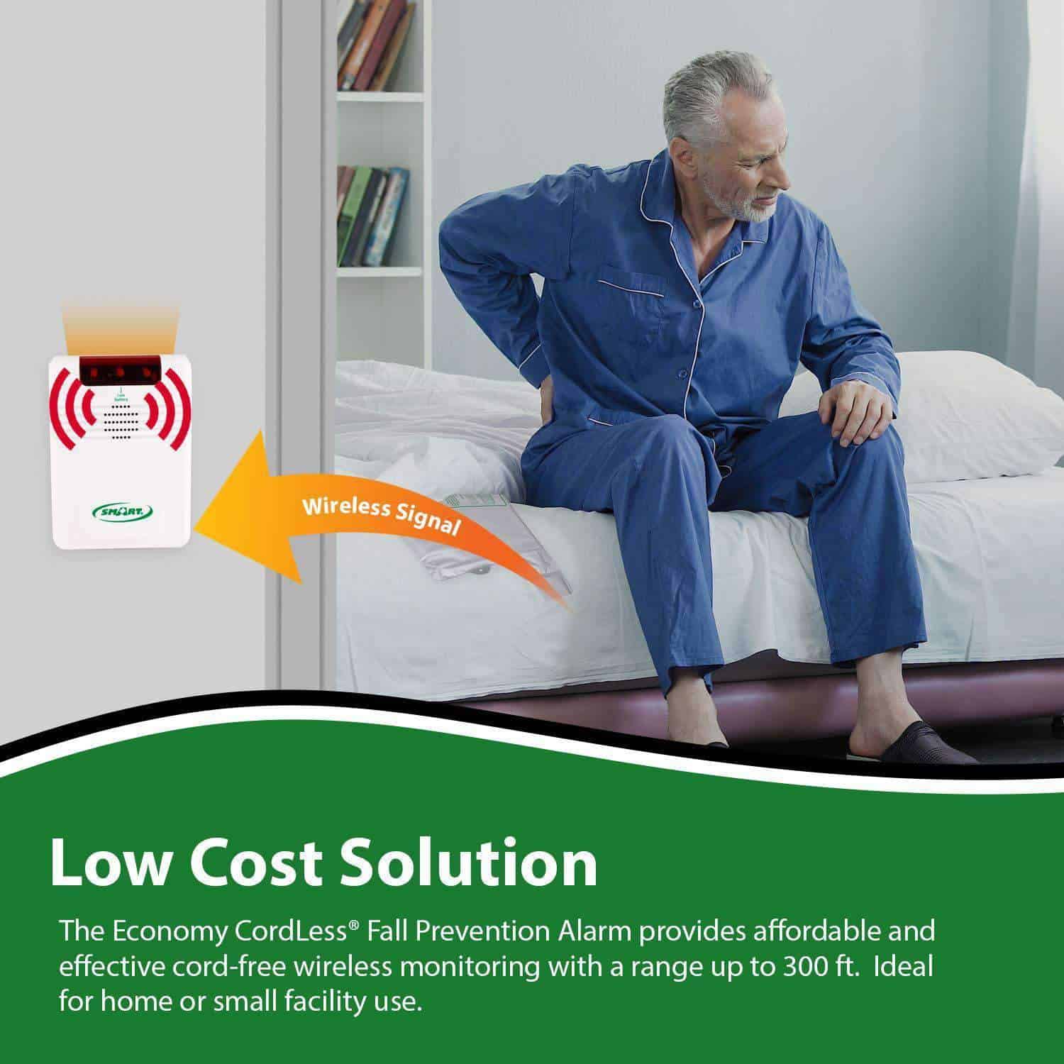 Smart Caregiver Cordless Bed Exit Monitoring System Alarm with Bed Pressure Sensing Pad - Help Prevent Falls & Wandering While Unattended - primehubstore.shop Patient Monitors