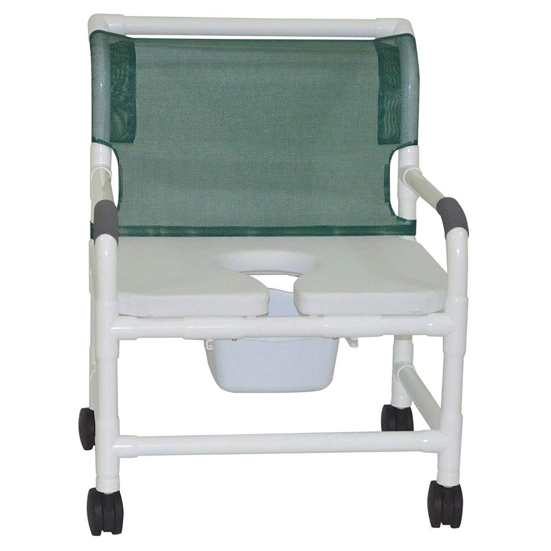 MJM International Extra Wide 26" Bariatric PVC Shower Chair with Commode Opening - primehubstore.shop Shower Chairs